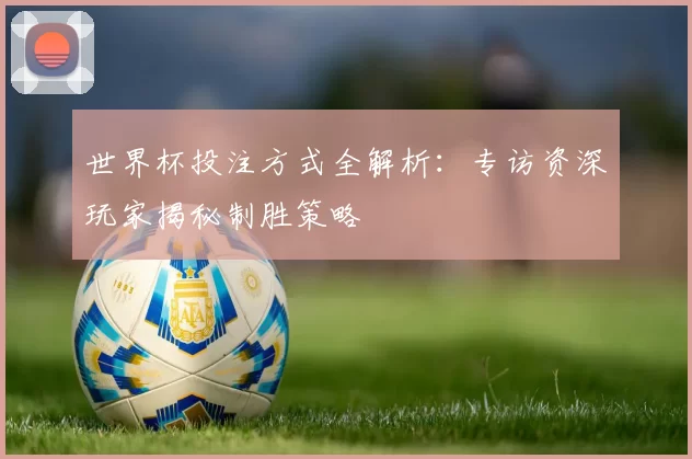 世界杯投注方式全解析：专访资深玩家揭秘制胜策略